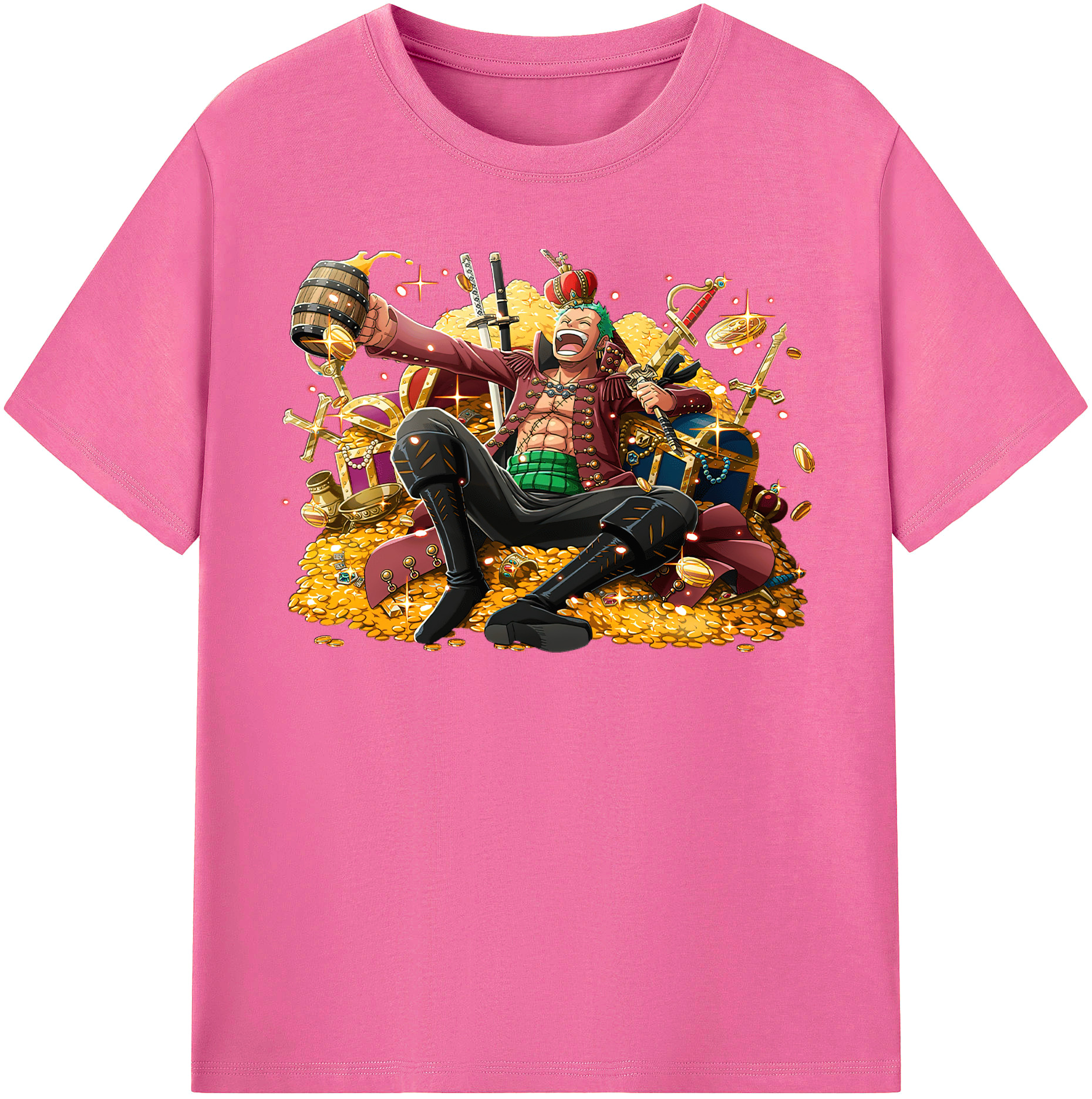 ワンピース ロロノア・ゾロ ONE PIECE Roronoa Zoro レディースカジュアルプリントTシャツ（綿100％）